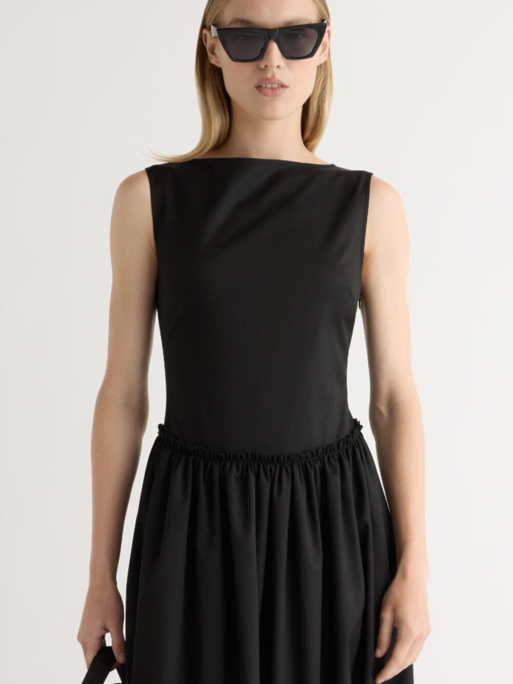 Modern Citizen Ambretta Drop-Waist Bubble Dress Size XLBlack / XL - Picture 3 of 6